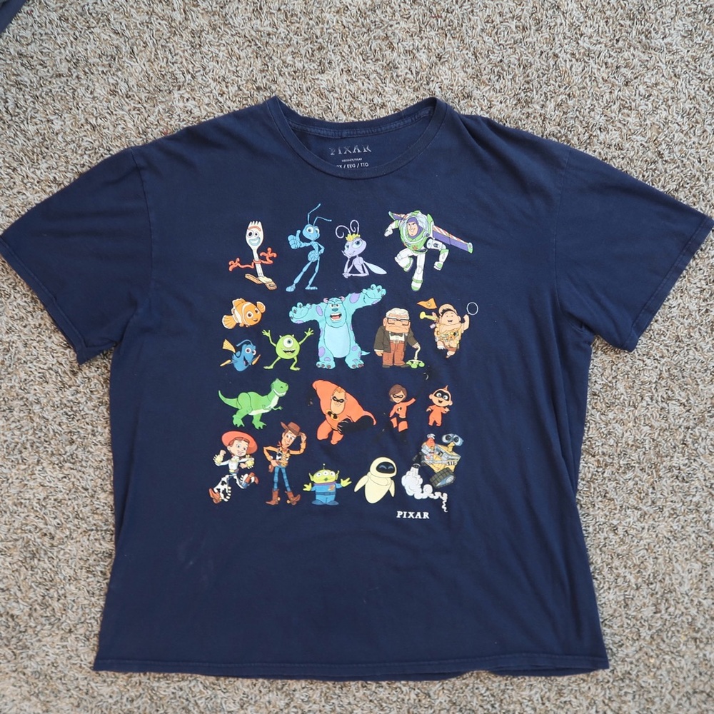 Pixar Navy Blue Short Sleeve Tee for Men